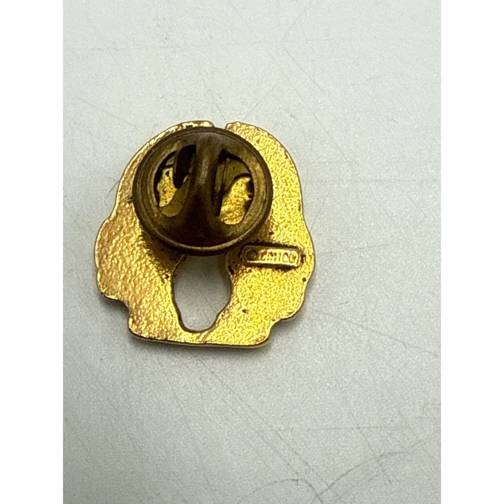 Vintage Chicos Gold Tone Angel Figure Rhinestone Lapel‎ Pin Signed Accessory